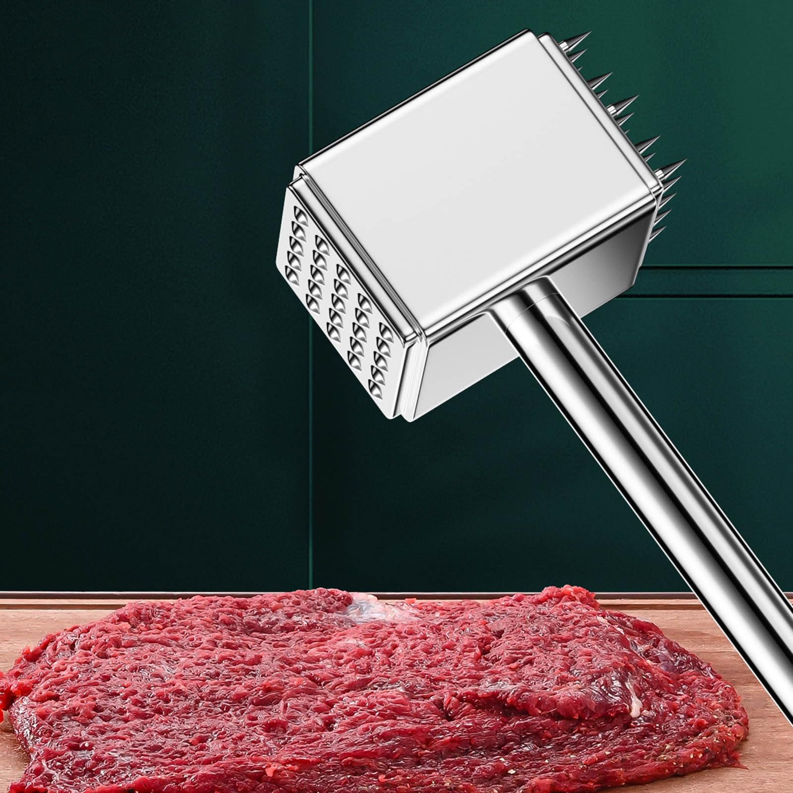Generisch Fleischklopfer aus Edelstahl 316, perfekt Zartmachen von Steak, Hähnchen, ergonomischer, Kochausrüstung, Fleischklopfer in Restaurantqualität
