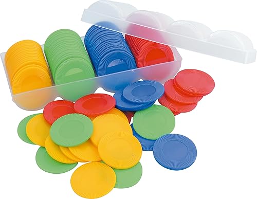 Fichas de póquer, contadores de plástico de aprendizaje, fichas de bingo, marcadores de discos de conteo para práctica de matemáticas. (100 piezas)
