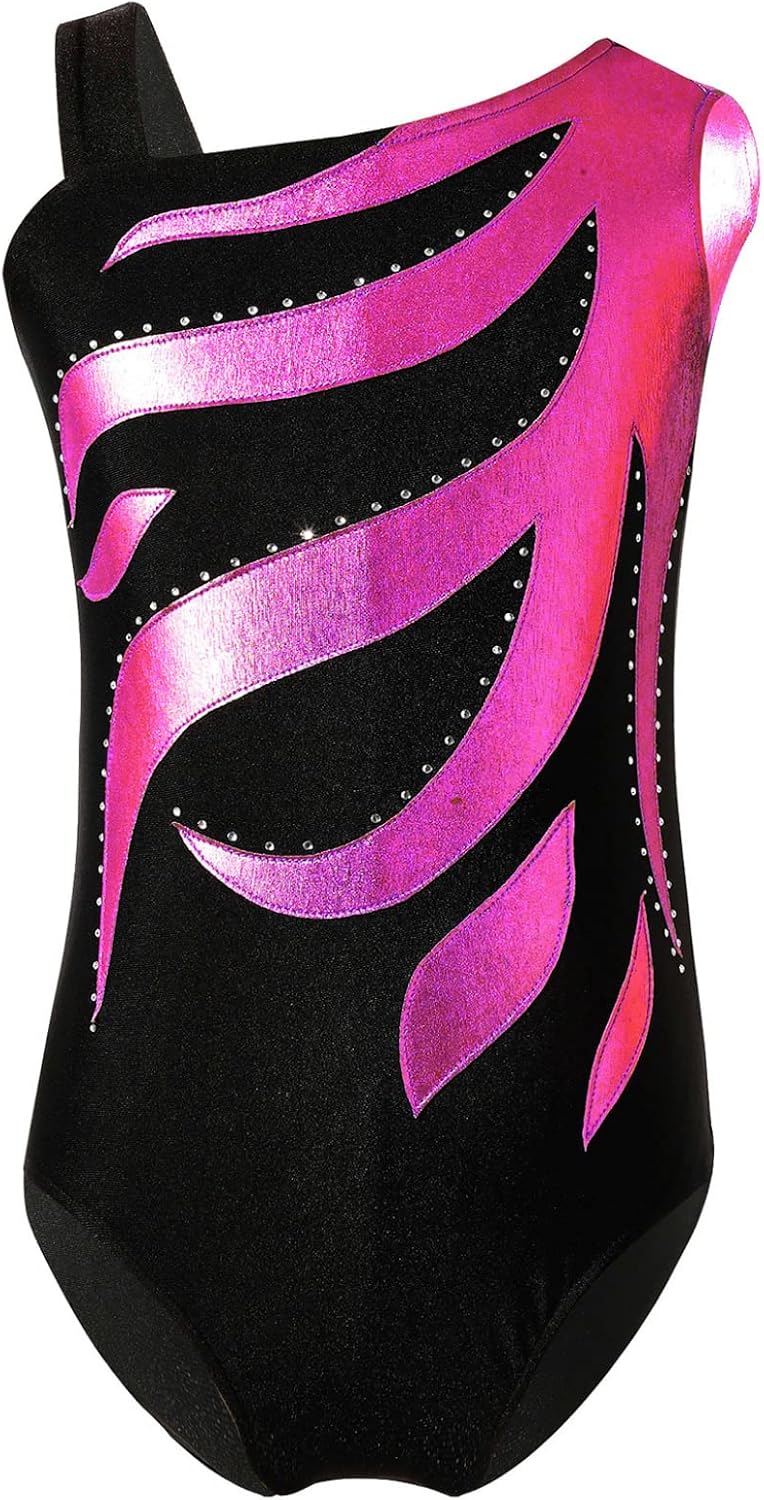 Gymnastics for Kids Girls Sleeveless Metallic Leotard with Athletic Shorts Sets 2pcs Ballet Tracksuit Dancewear