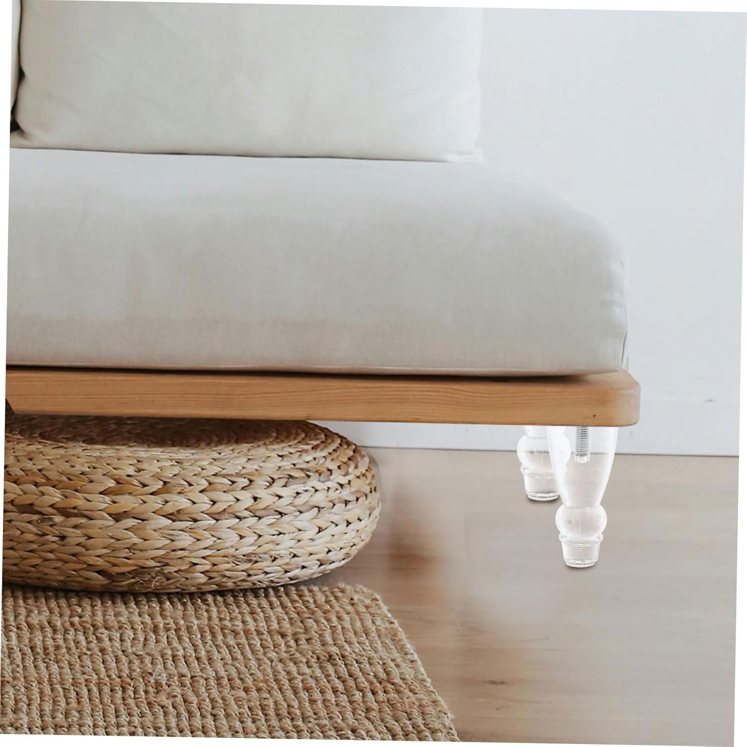 balacoo 4pcs Acrylic Furniture Legs Replacement Sturdy Sofa Feet for Cabinets Dressers and Beds Luxurious Look Easy Installation Versatile Mid- Decor