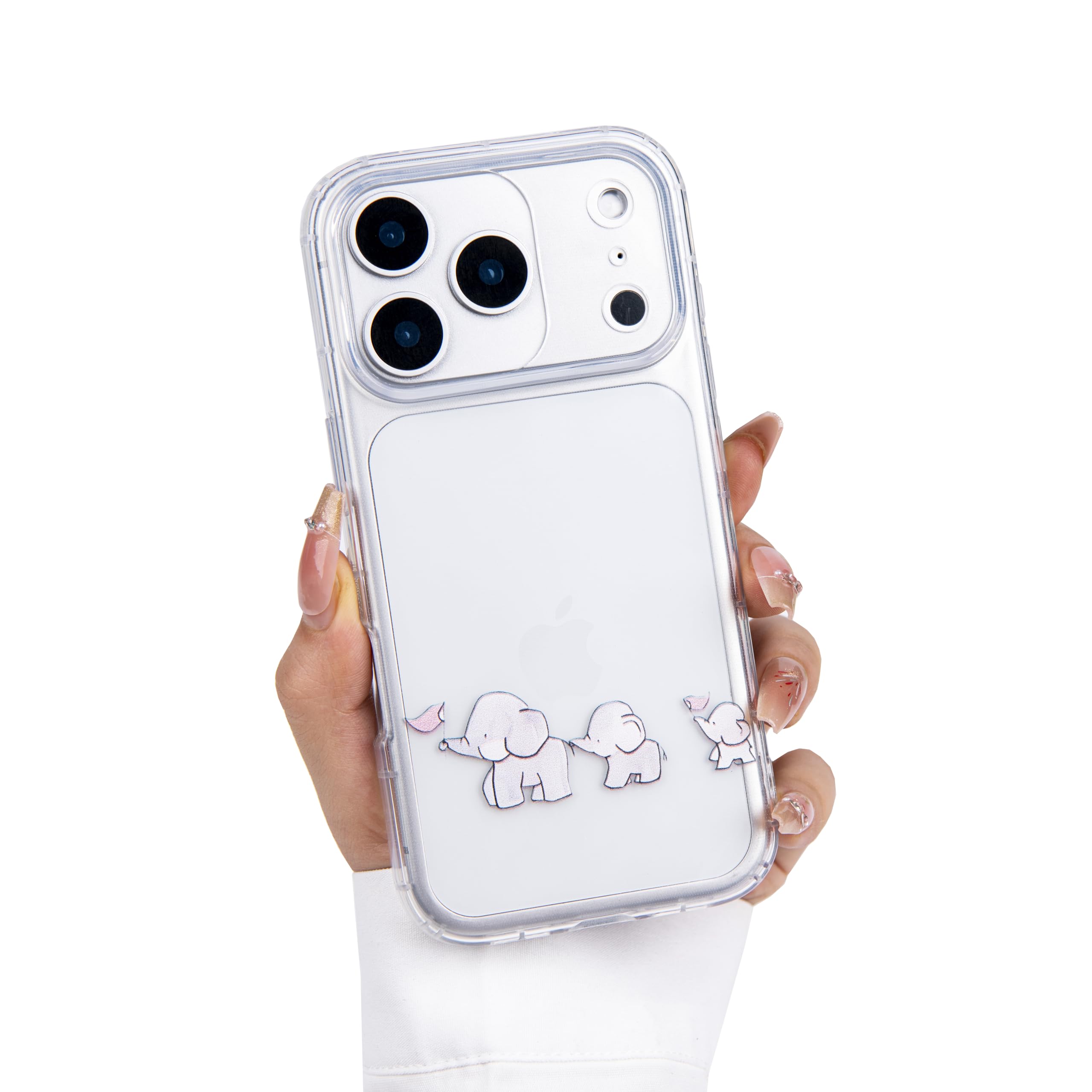 Einaily Hülle für iPhone 17 Case Crystal Clear Handyhülle Mode Chic Herz Muster Ultra Dünn Transparent Klare TPU Silikon Bumper Stoßfest Kratzfest Schutzhülle für iPhone 17 Slim Case Cover