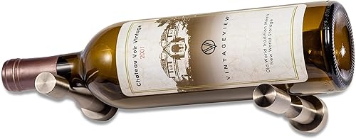 VintageView Vino Pins  Estante de metal para botellas de vino montado en la pared para paneles de yeso o superficies de madera, elegante y moderno