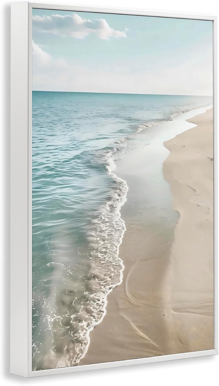 Stupell Industries Tranquil Receding Shoreline White Framed Giclee Art Design by LSR Creative Studio, 20 x 30