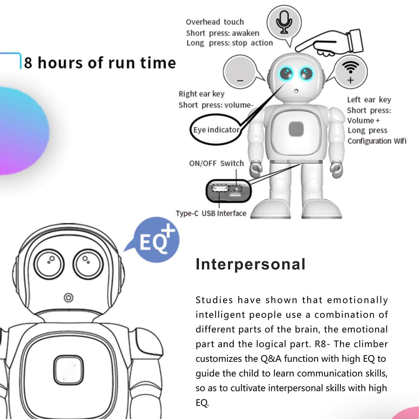 Topiky Robot Intelligente di Programmazione per Bambini con Supporto Educativo e Compagno di Giochi Interattivo, Ideale per Stabilire Routine, Adatto per Promemoria Mattutini e di Studio