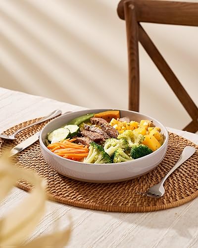 Miniatura 5 de famiware Milkyway - Juego de 4 cuencos para pasta, 33 onzas, cuencos para ensalada, perfectos para tu amigo para inauguración de la casa, Acción de