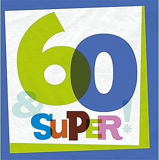 60th The Big Day 13 in. Lunch Napkin - 16/Pkg. by Party Supplies