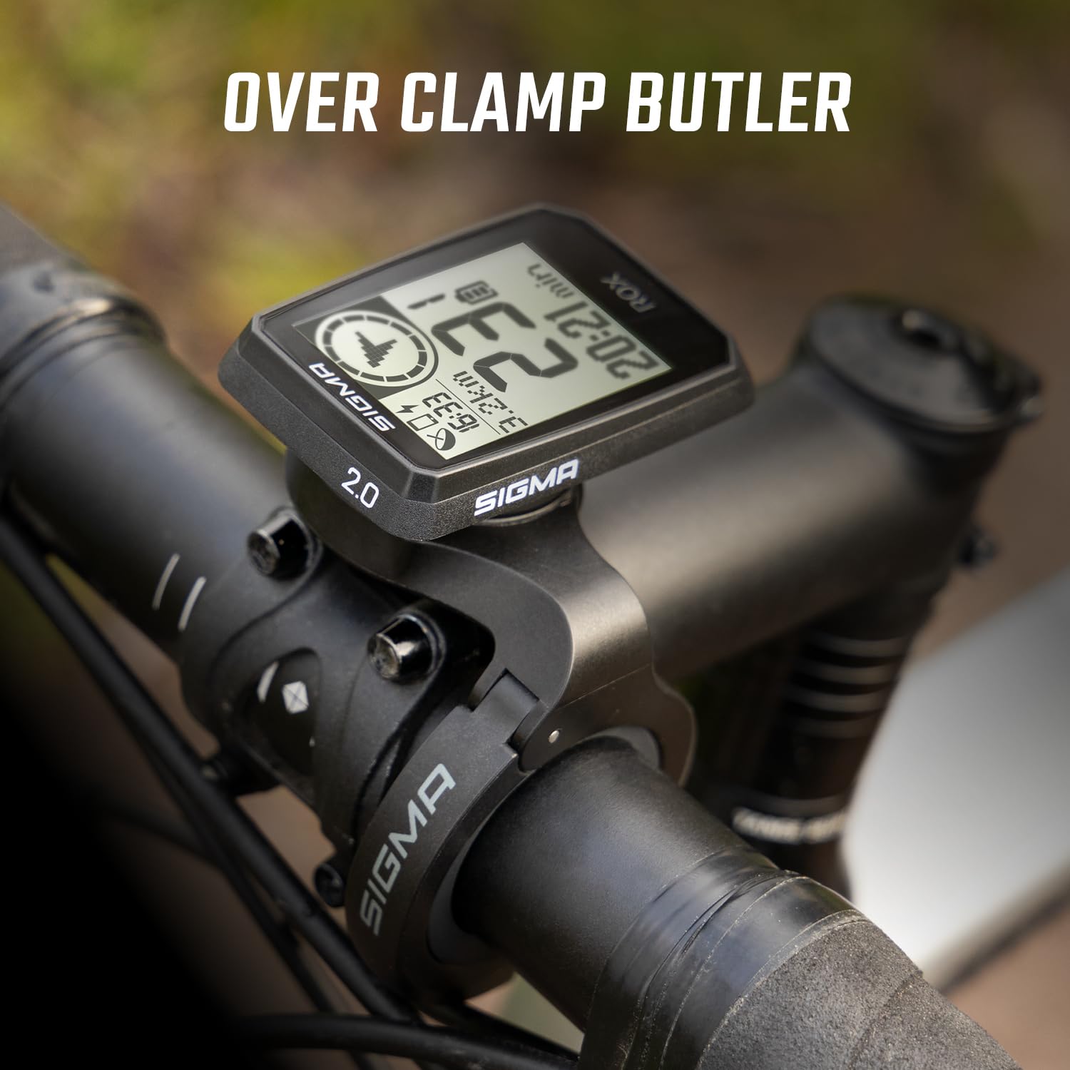 SIGMA ROX 2.0 Endurance Black | 26h Akkulaufzeit | kabelloser Fahrradcomputer | GPS und Navigation inklusive OVERCLAMP Butler |Outdoor GPS Navigation | E-Bike Kompatibel