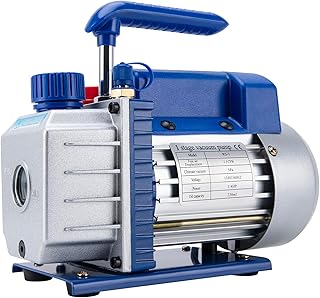 Vacuum Pump, AC Vacuum Pump HVAC Automotive Vacuum Pump 3.5 CFM 110V 1/4HP Single Stage Rotary Air Conditioner Vacuum Pump for R410a R134a R22 R12 Systems