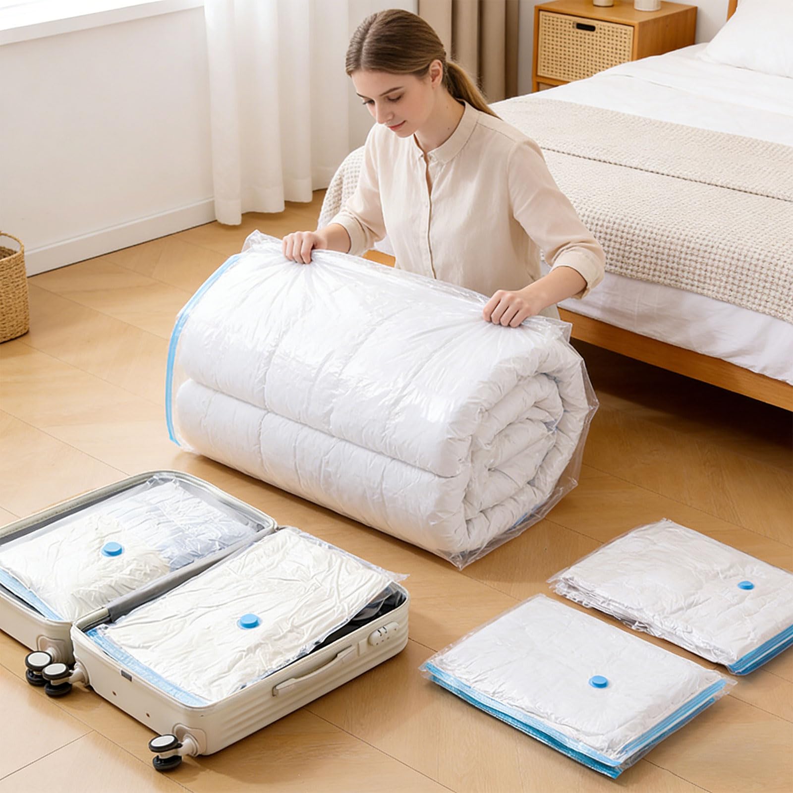 De 11 sacs sous vide en matériaux PET protègent les vêtements