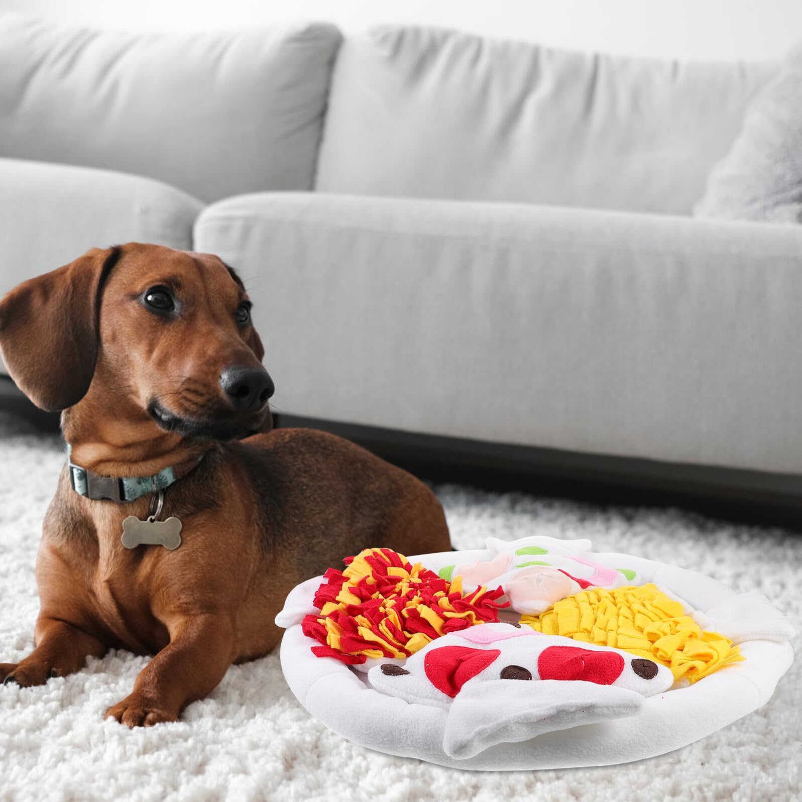 UPKOCH Tapis de Fouille pour Chien Tapis à Renifler en Polaire Réduisant Le Stress et Favorisant L'Alimentation Lente