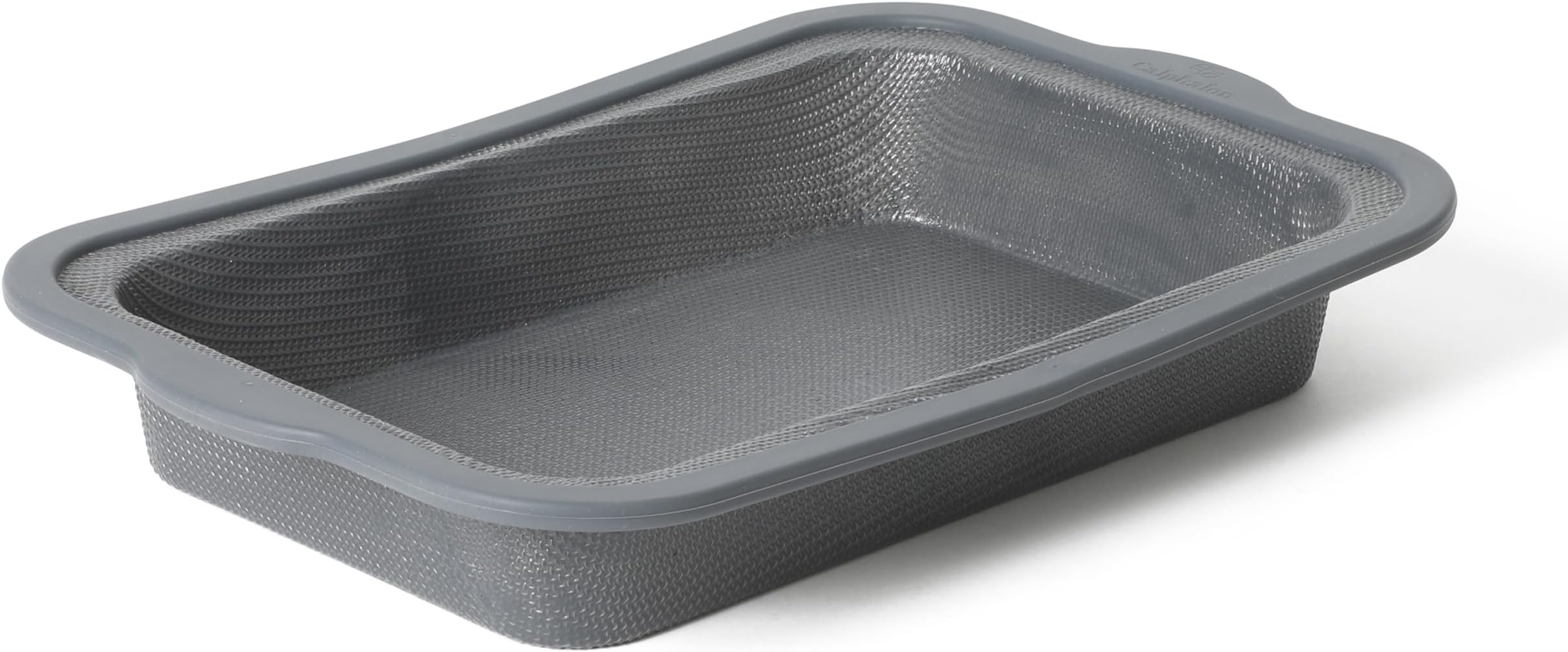 Calphalon Omni Exclusive GlassFlex Technology Flexible Silicone w/Micro-Woven Glass Ultra Air Flow 9 x 5 Inch Loaf Pan - Grey - Perfect Crisp Baking