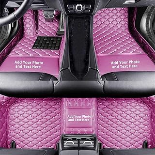 Alfombrillas de Coche Personalizadas para K3 K5 Soul Sportage Optima Ceed Sorento de Cuero Impermeable Resistente a la abrasión con Bolsa de Almacenamiento Alfombrillas de Coche, Colores: Lila