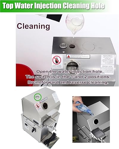 Miniatura 9 de INTBUYING Exprimidor eléctrico de caña de azúcar Extractor de jugo de caña de azúcar 3 rodillos de acero inoxidable Caña de azúcar Jengibre Dulce