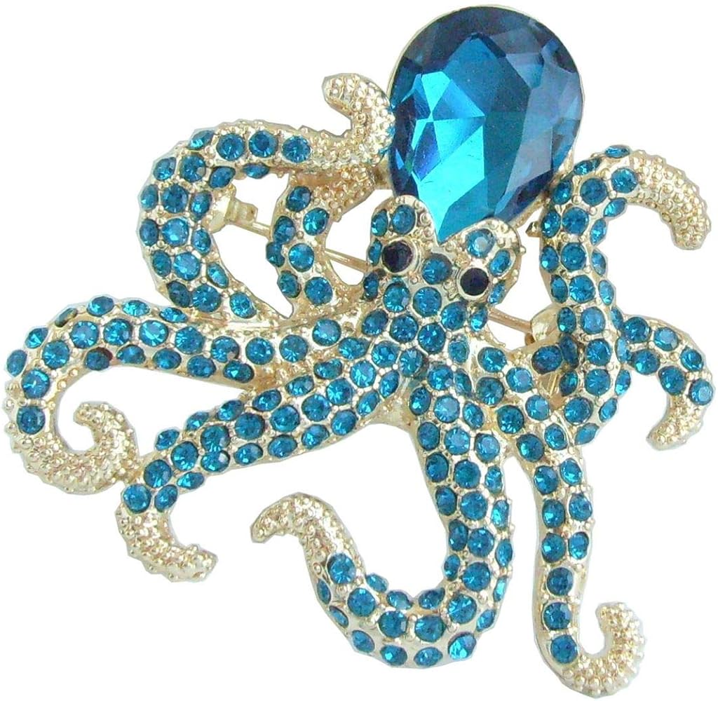 Amazon | Sindary ユニーク 動物 たこ タコ ブローチ ピン