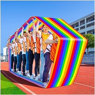 AGYHAM Outdoor Teamwork Game Playing Run Mat, Kids Adult Teamwork Group Learning Game Activity Equipment (Size : Adult-11M)