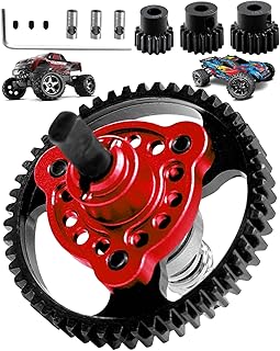 RCarmumb 53T Spur Gear Upgrades Part for Slash 4X4/VXL Stampede 4X4/VXL Rustler 4X4/VXL,53T Slipper Clutch Eliminator with Pinions Gears Set(15T 17T 19T),Hardened Steel RC Upgrades,#6878,Red