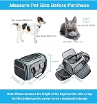 Airline Approved Pet Carrier, Large Soft Sided Pet Travel TSA Carrier 4 Sides Expandable Cat Collapsible Carrier with Removable Fleece Pad and Pockets for Cats Dogs and Small Animals
