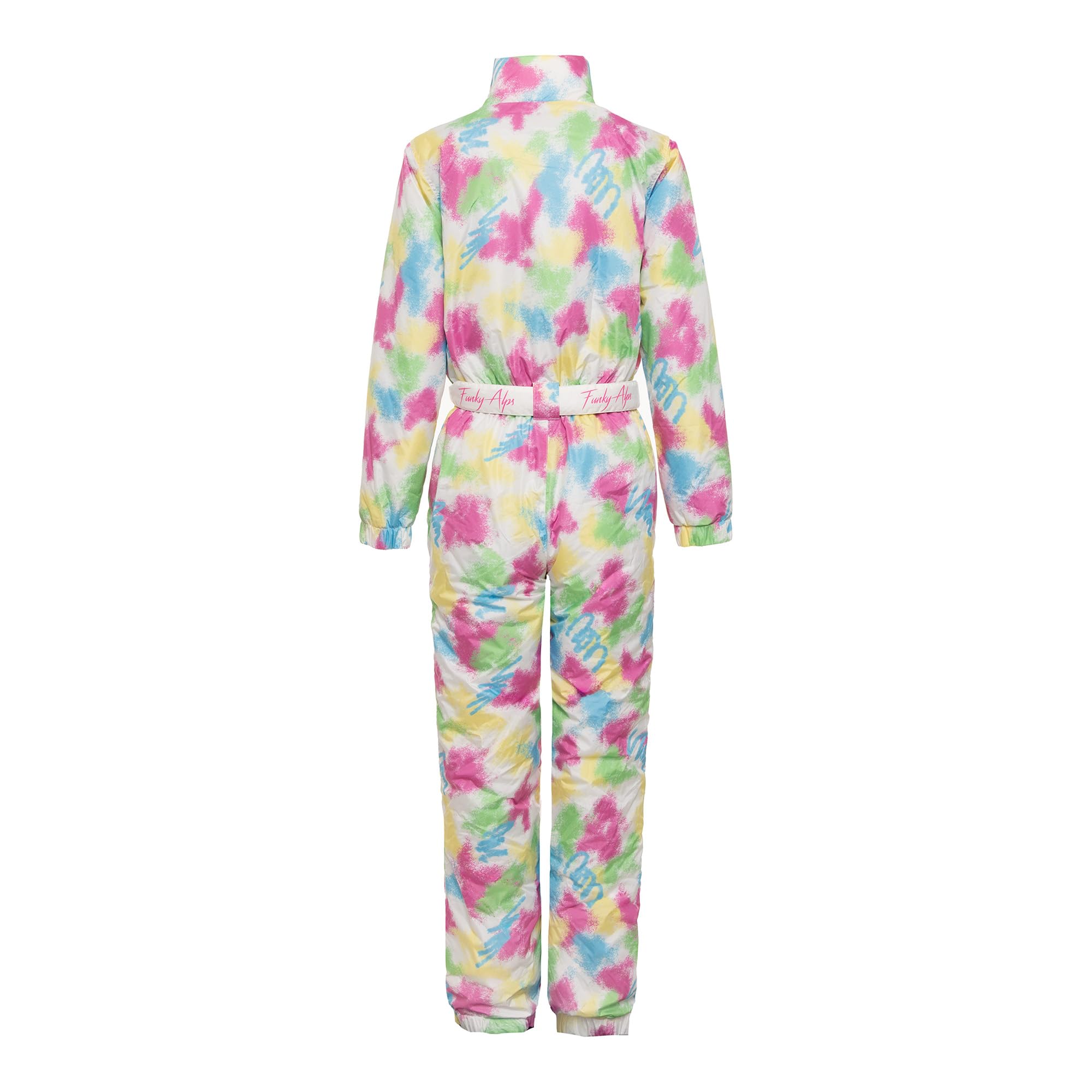 Neon Graffiti Skianzug - Unisex Retro-Ski-Outfit - Wind- und wasserdicht - Perfekt für Après-Ski - Erhältlich in den Größen S bis XXL