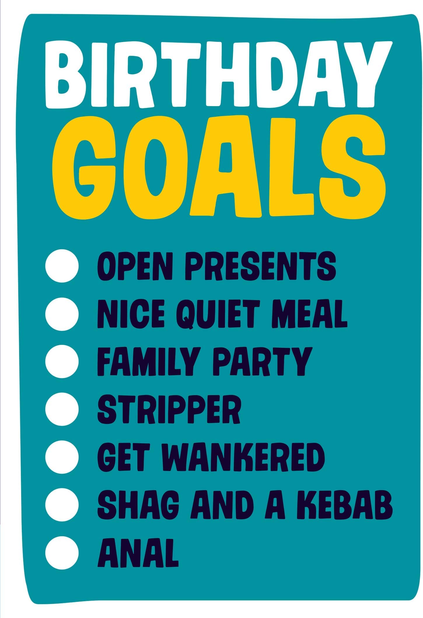 Birthday Goals Funny Birthday Card