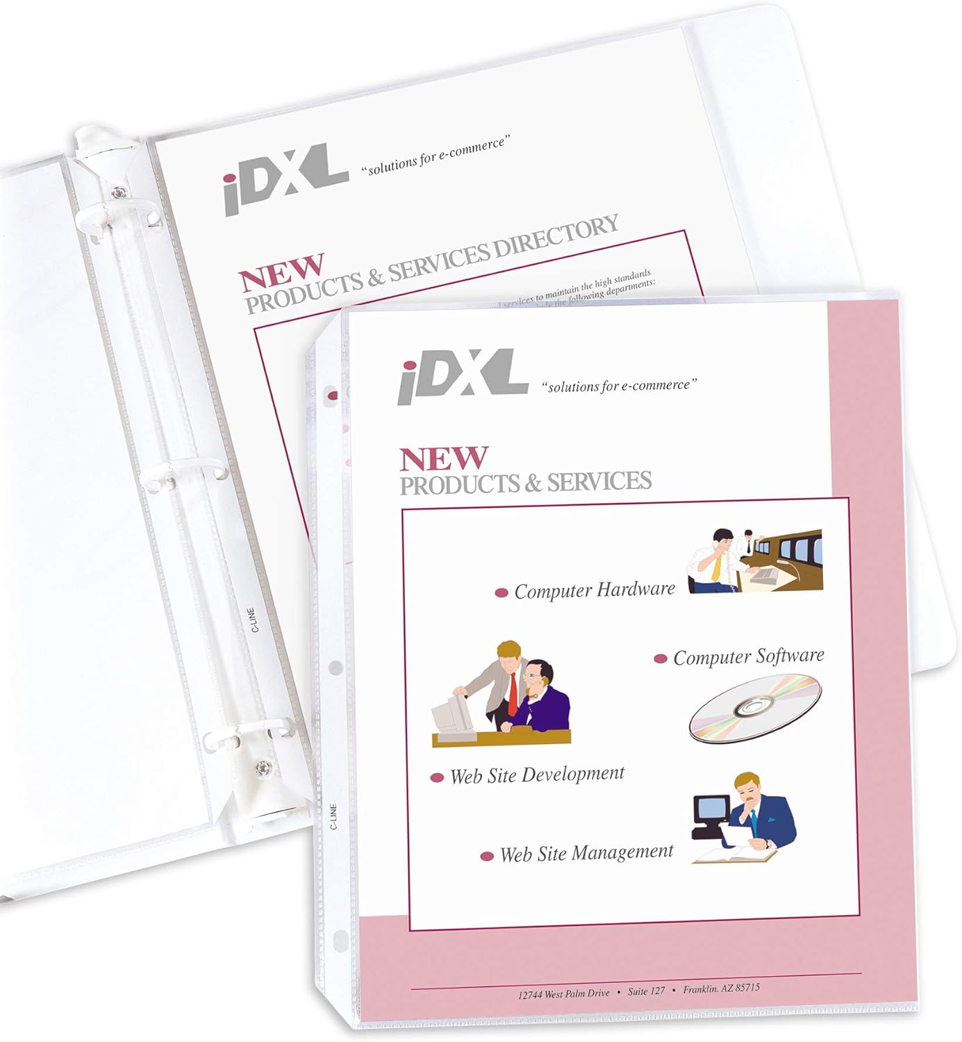 C-Line Top Loading Heavyweight Poly Sheet Protectors, Clear, 8.5 x 11 Inches, 200 per Box (62097)