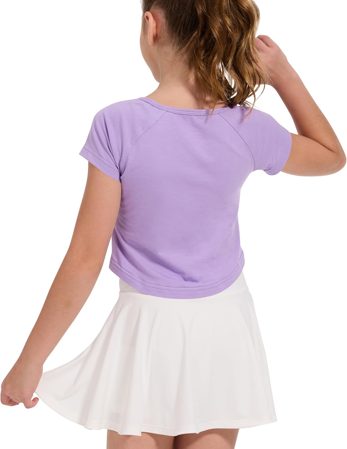 Dreammonkey Crop Tops for Girls Short Sleeve Shirt Girls Summer Tops Square Neck T Shirts for Kids (Ages 6T-14Years)