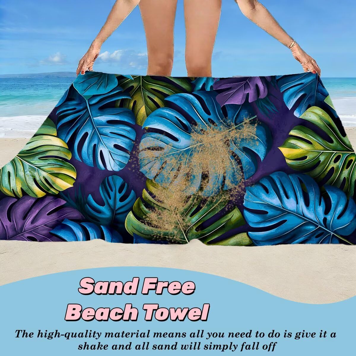 Ręcznik plażowy 100 x 200 cm, ręcznik gimnastyczny z mikrofibry szybkoschnący zestaw 2 ręczników plażowych, lekki kompaktowy ręcznik z mikrofibry duży do podróży, prezent dla mężczyzn prezent dla