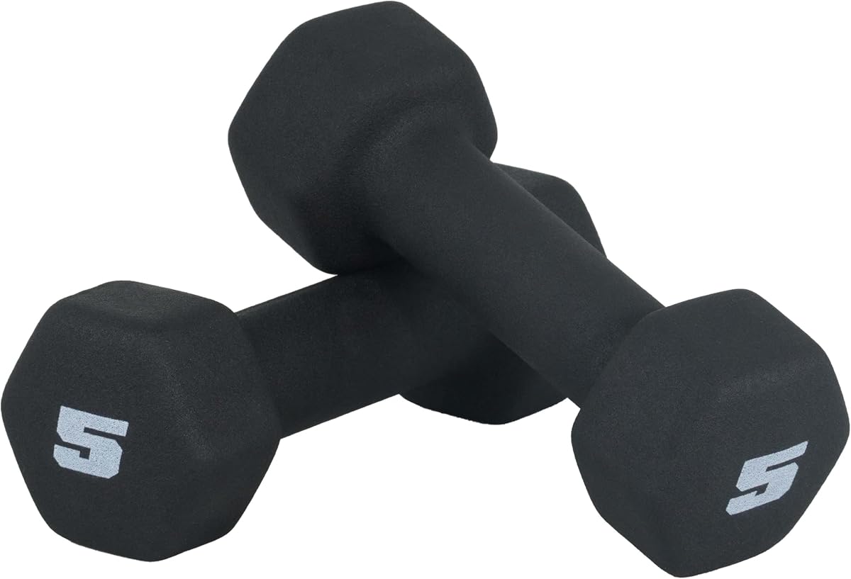Barbell Neoprene Dumbbell Weights Pairs & Sets | Black