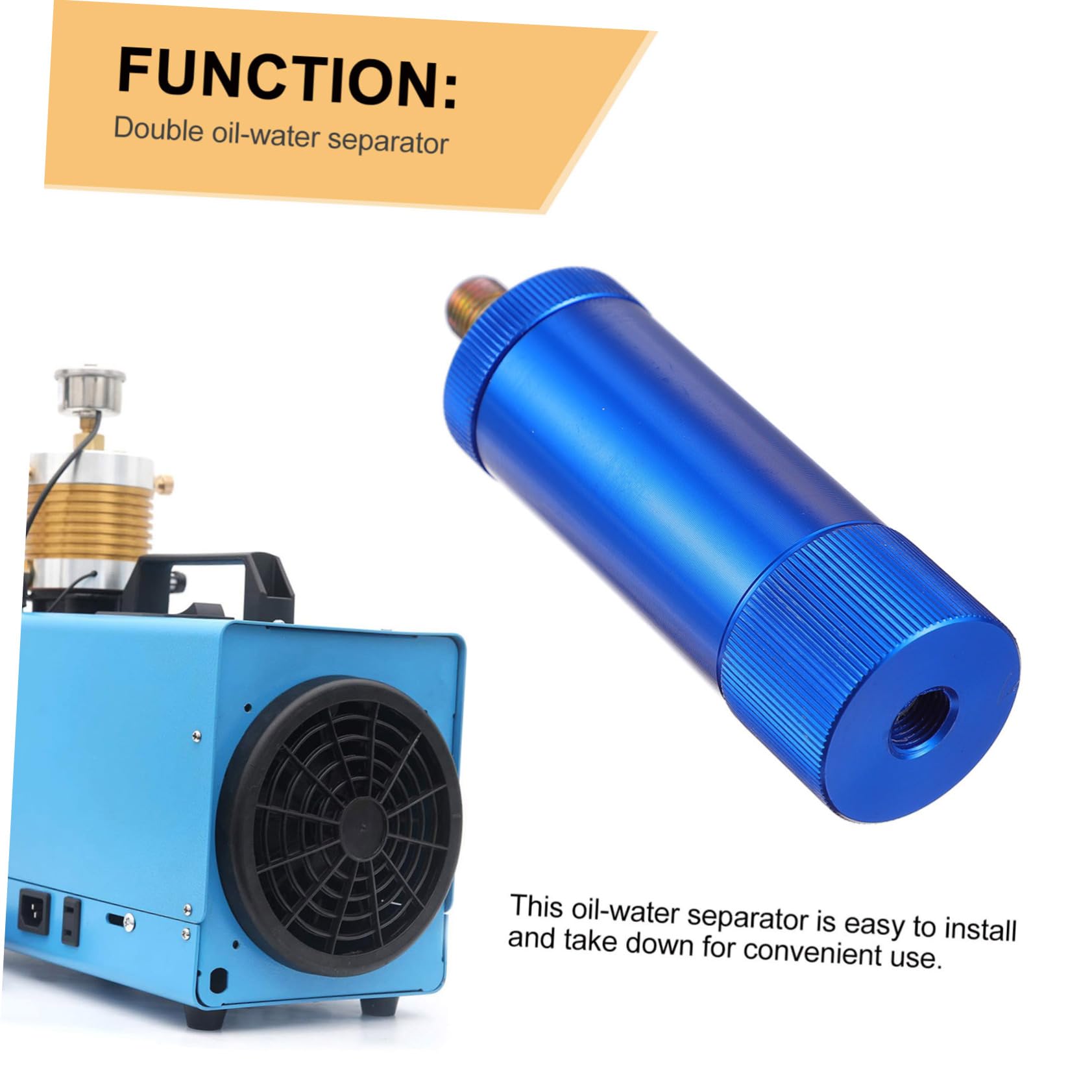NUOBESTY 2 Pezzi Separatore Alta Pressione per Compressore Filtraggio Facile da Installare per Ad Aria e Compressori