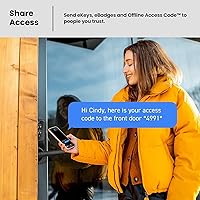 Vista 6 de Lockly Secure Plus, cerradura de puerta inteligente Bluetooth, cerradura de puerta de entrada sin llave con asa, teclado PIN Genie®, sensor