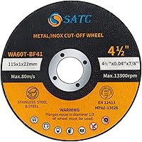 SSATC 4.5" Cut Off Wheels 50 Pack - Ultra Thin 0.040" Cutting Discs for Metal, Stainless Steel, Aluminum & Angle Grinders