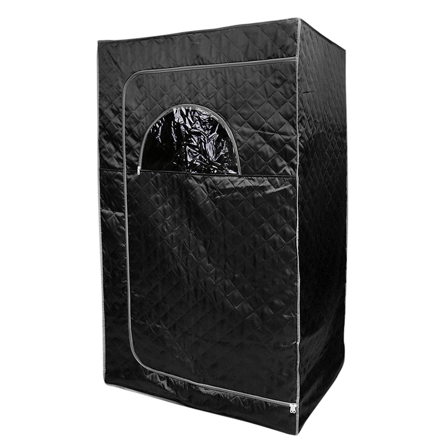 Sauna à Vapeur Portable Pliable Maison Isolante à Quatre Couches éPaissir Kit De Tente De Sauna Spa pour Une Personne Cabine De Pliage avec TéLéCommande Petite Chaise Pliante