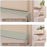 Vista 3 de Aurako Almohada de cuña para cama de tamaño matrimonial, almohada para cabecero, colchón de cuña, relleno de huecos de cama triangular, cuñas