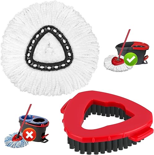 Miniatura 9 de Cabezales de repuesto para trapeador O-Ceda de repuesto para cabezal de fregona giratoria EasyWrin, repuesto de cabezales de trapeador giratorio