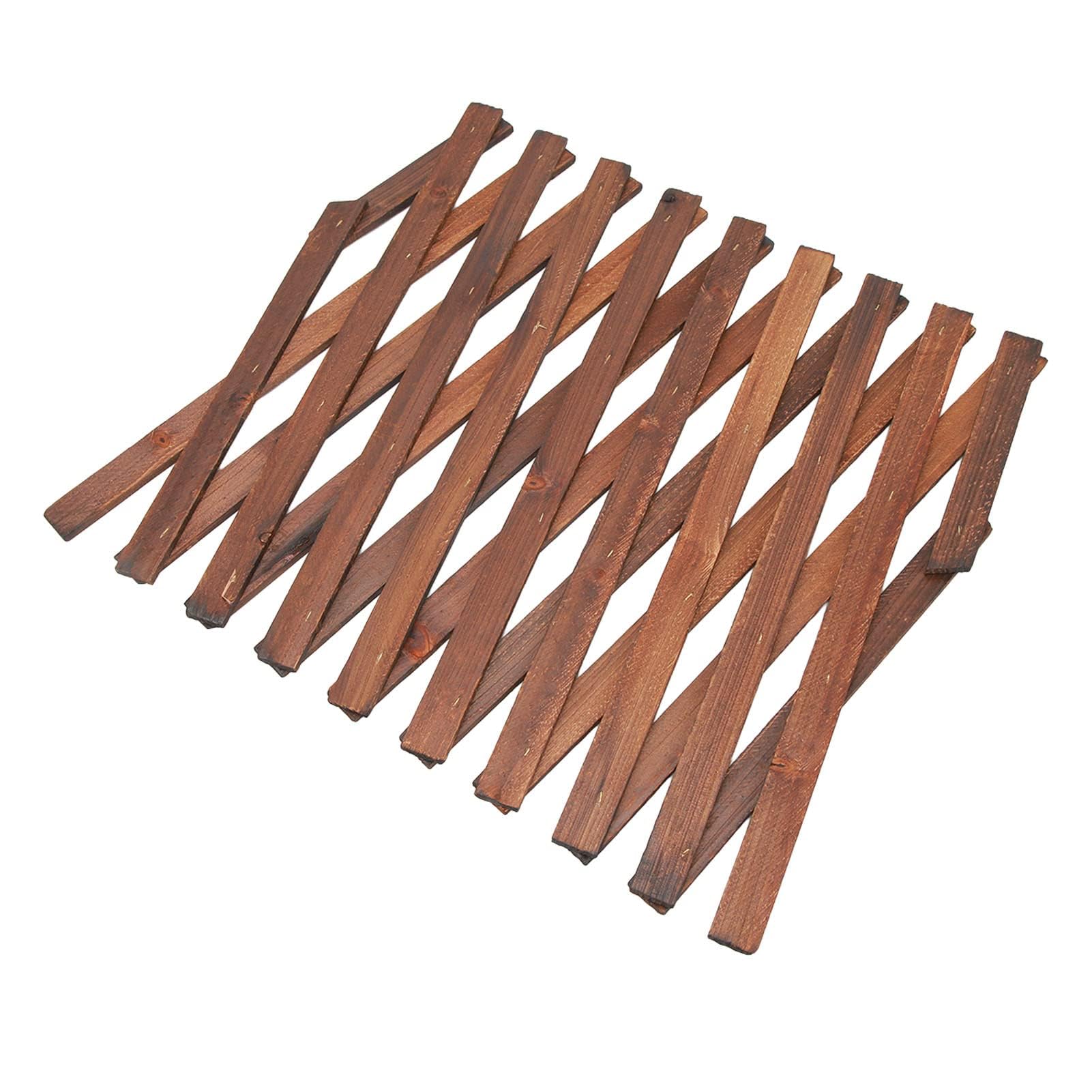 Atyhao Enrejado de Plantas Extensible, Enrejado de Pared de Valla de Enrejado de Madera Decorativa para Exteriores, Soporte de Valla de Enrejado para Flores de Enredaderas Trepadoras