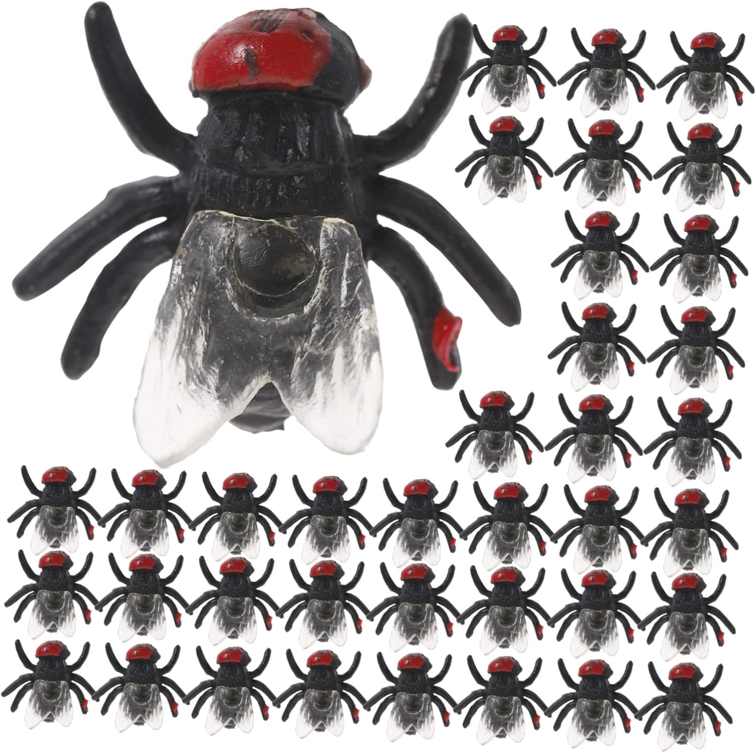 ibasenice 50pcs Halloween Tricky Toys Blow Fly Prankster Stuff for Adults Fake