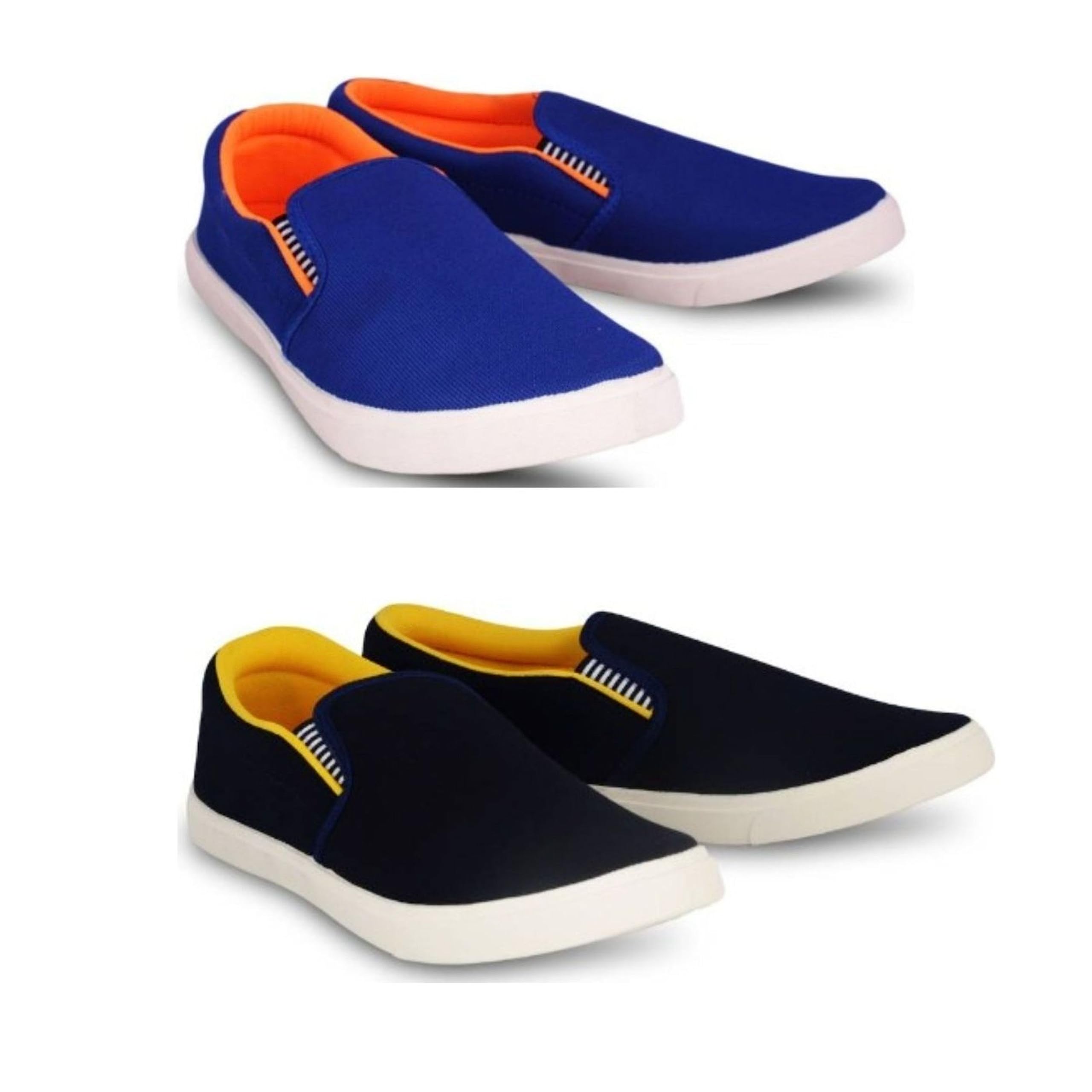 HOTSTYLE Premium Casual Shoes Slip On Sneakers for Men |Combo Pack of 2|496 Yellow Orange (B0CD4CPHP9) Amazon Price History, Amazon Price Tracker