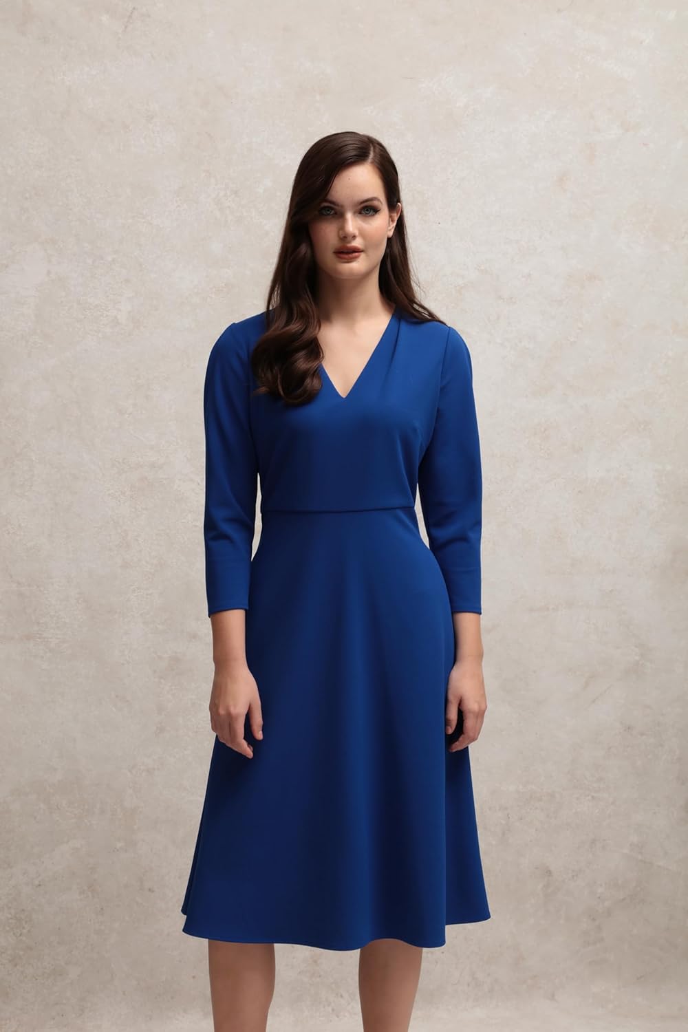 Maggy London Women's Short Sleeve Fit and Flare Scuba Crepe Dress - Image 4