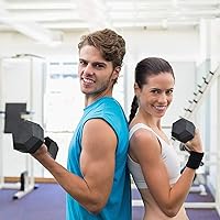 Vista 6 de Balelinko Rubber Grip Encased Dumbbell Cast Iron Weight with Anti-Slip Handle Dumbbell -Strength Training Equipment - Home Gym Accessories - Full