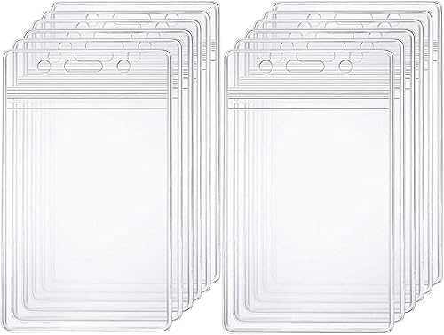 Portatarjetas de identificación transparente, cierre vertical con cremallera, de plástico, impermeable, resellable, de PVC, para identificación,