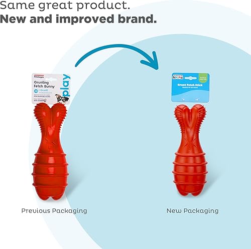 Vista 2 de Outward Hound Grunt Fetch Stick - Juguete para perro, conejito, rojo