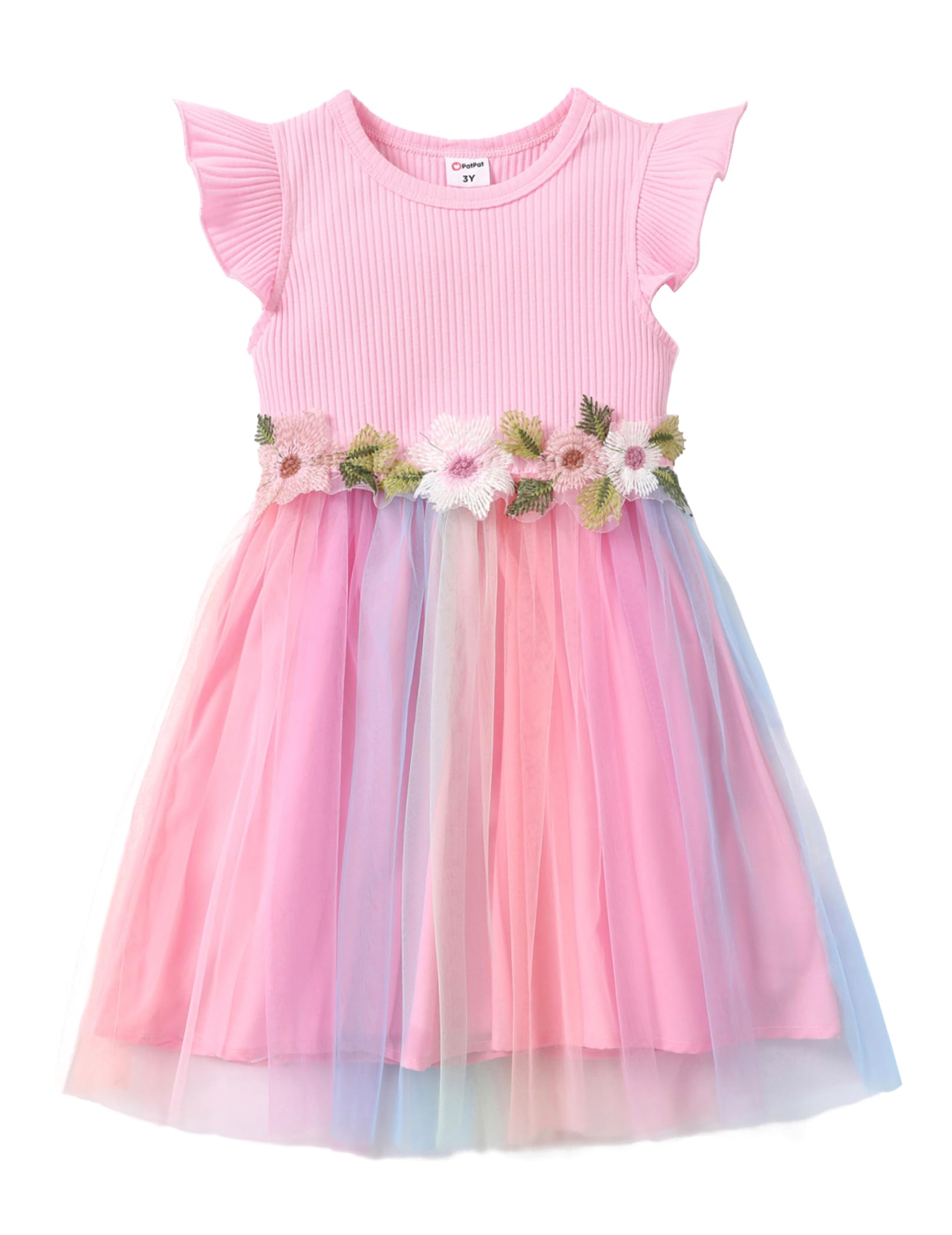 Girl's Tulle Dress Tutu Party Birthday Poster Formal Fancy Flower Princess Dresses