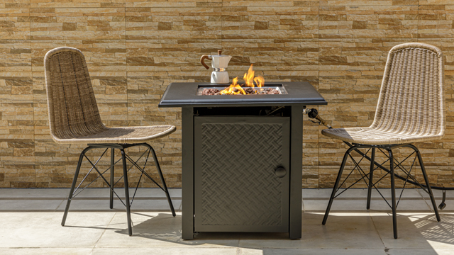 Amazon.com: 28 Inch Propane Fire Pit Table, 50,000 BTU Steel Gas
