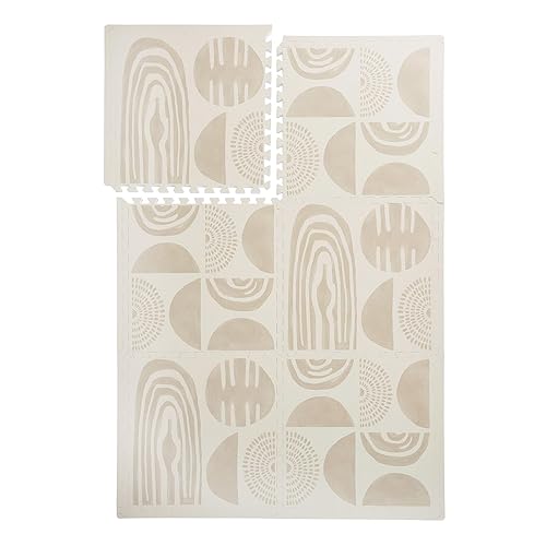 PopsyKosy Alfombrillas de juego de espuma prémium para ejercicio y bebé, elegante y grande, no tóxica, inodora, 6 azulejos, espaciosas de 6 pies x 4