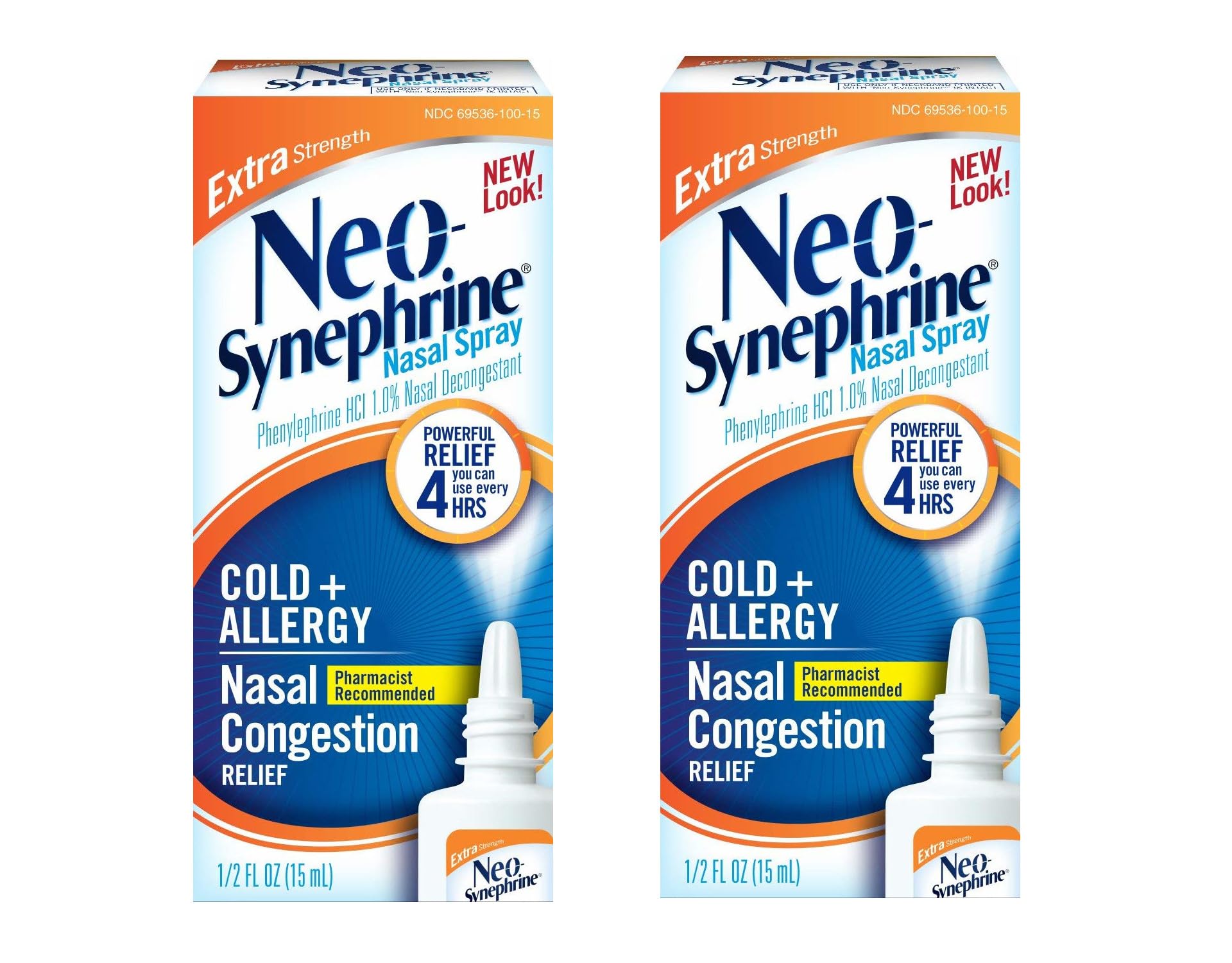 Neo-Synephrine Nasal Spray , Extra Strength Formula, 0.50 Ounces (Value Pack of 2)