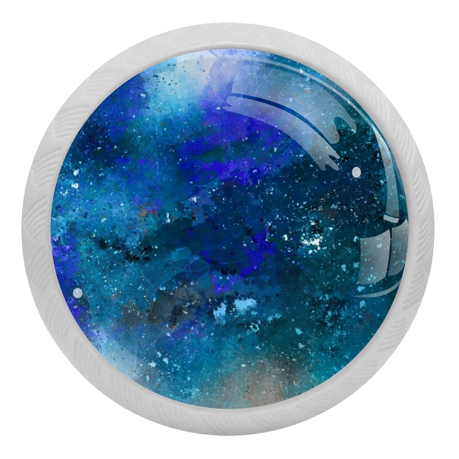 HonYea Galaxy Fluorescent Light Crystal Drawer Cabinet Knobsfor Dressers Wardrobes Bedside Table Nightstand Bookcase, (Set of 4)