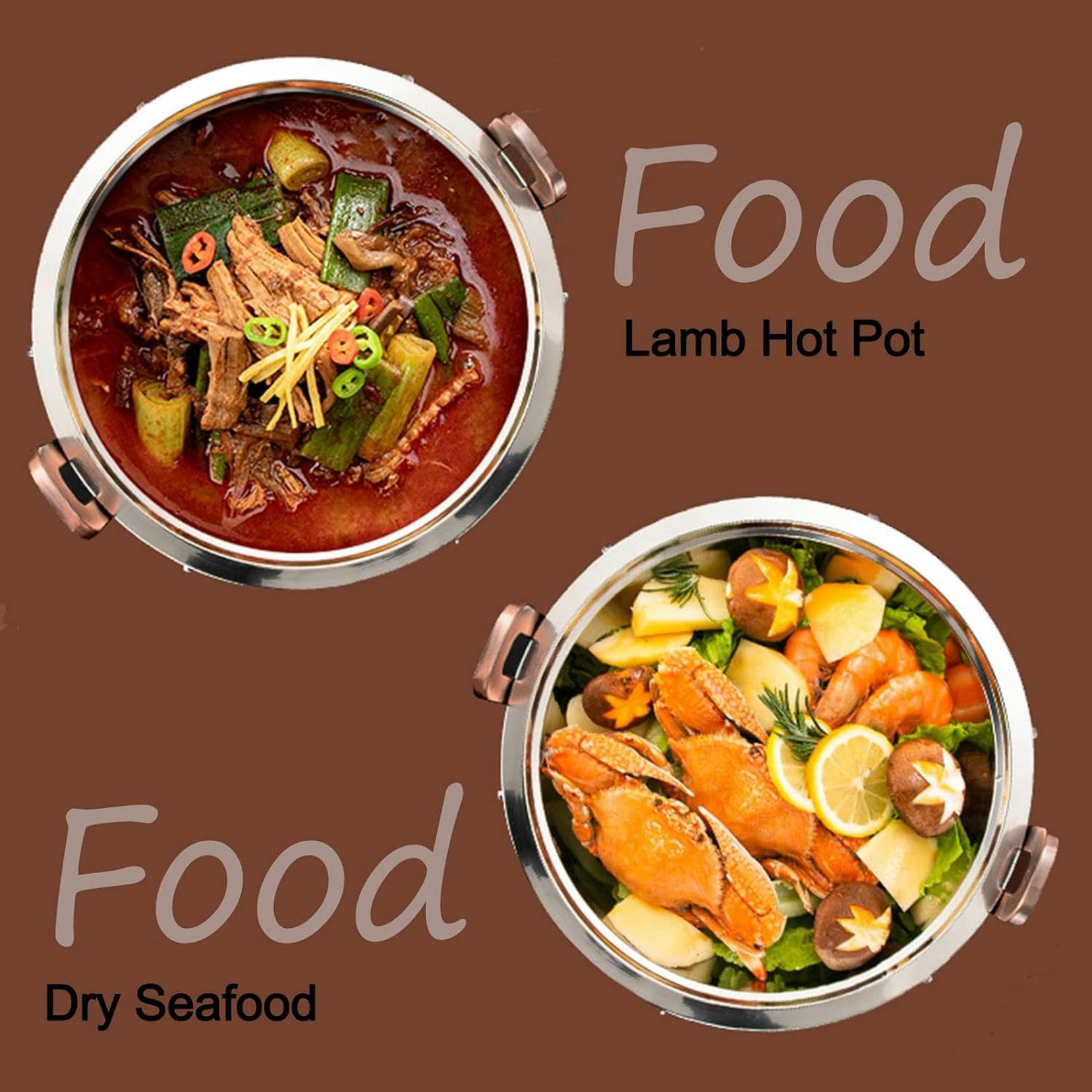 Chafing Dish Rotondo In Acciaio Inox, Dimensioni Standard, Set Di Scaldavivande E Scaldavivande Per Buffet, Con Teglia Per Alimenti, Contenitore Per Combustibile E Coperchio Per Casa E Ristorante, Bs