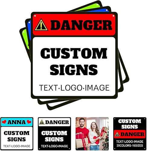 Miniatura 3 de Letrero personalizado con tu propia imagentextofotoLogo, letrero personalizado para interiores y exteriores, 7.9 x 5.5 pulgadas