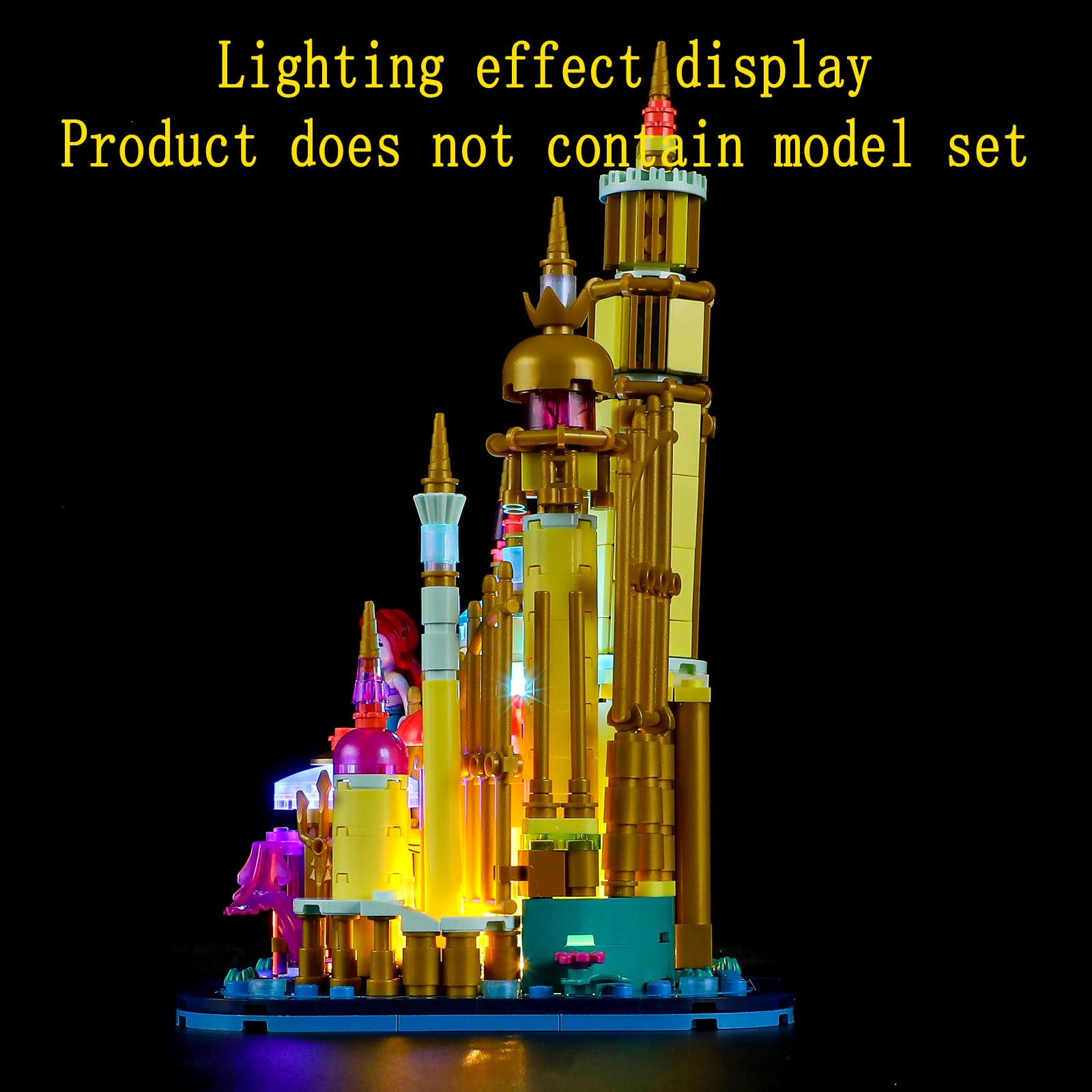 GEAMENT LED Light Kit Compatible with LEGO Mini Ariel's Castle - Lighting set for 40708 (Model Set Not Included) - Image 4