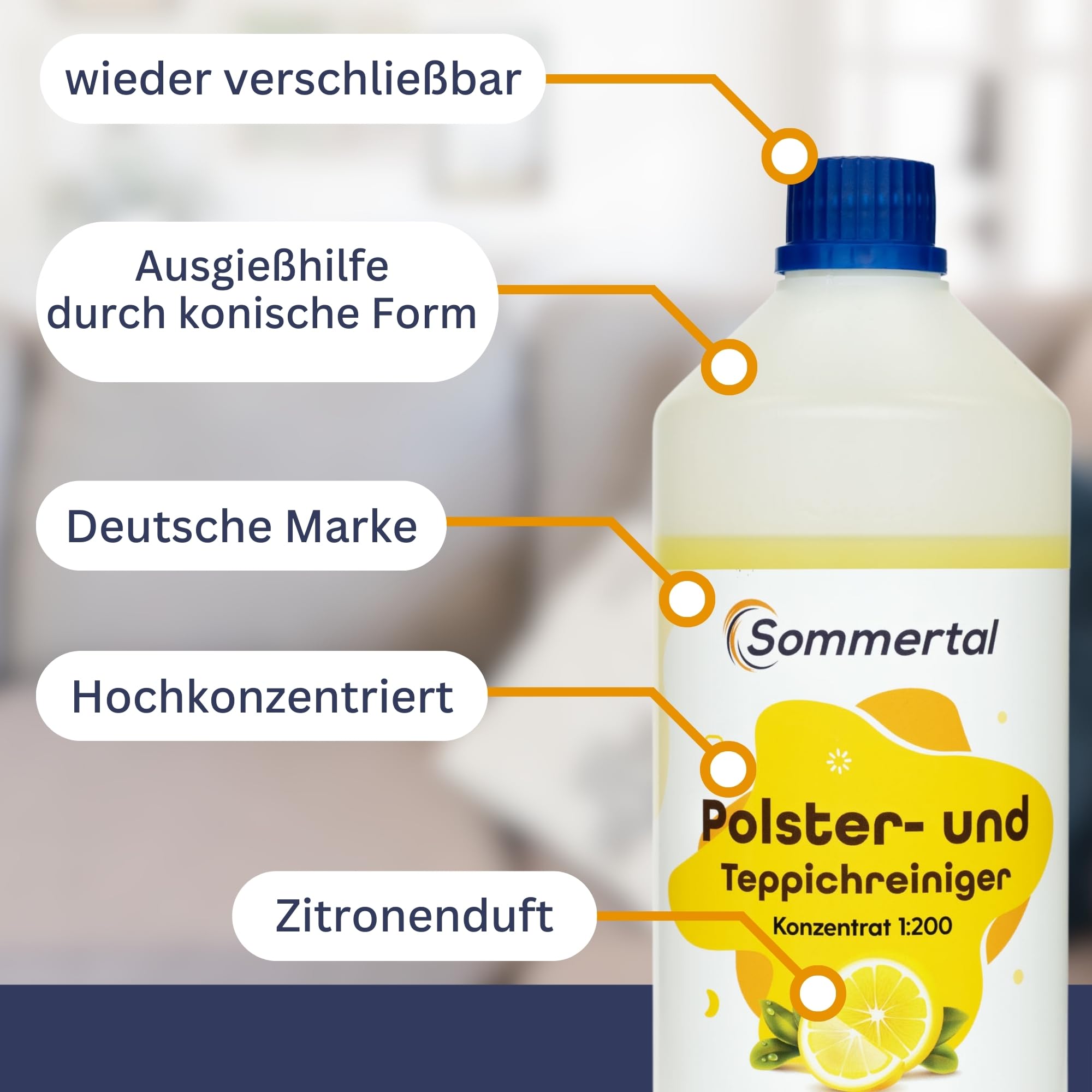 952 - 1 flacone di shampoo per tappeti, da 1 l, per tutte le lavatappeti, resa altissima! Rapporto di miscelazione 1:200 - testato e raccomandato per macchine HYDRO 7000, AQUAFILTER 2000 ed EXTRA 2000