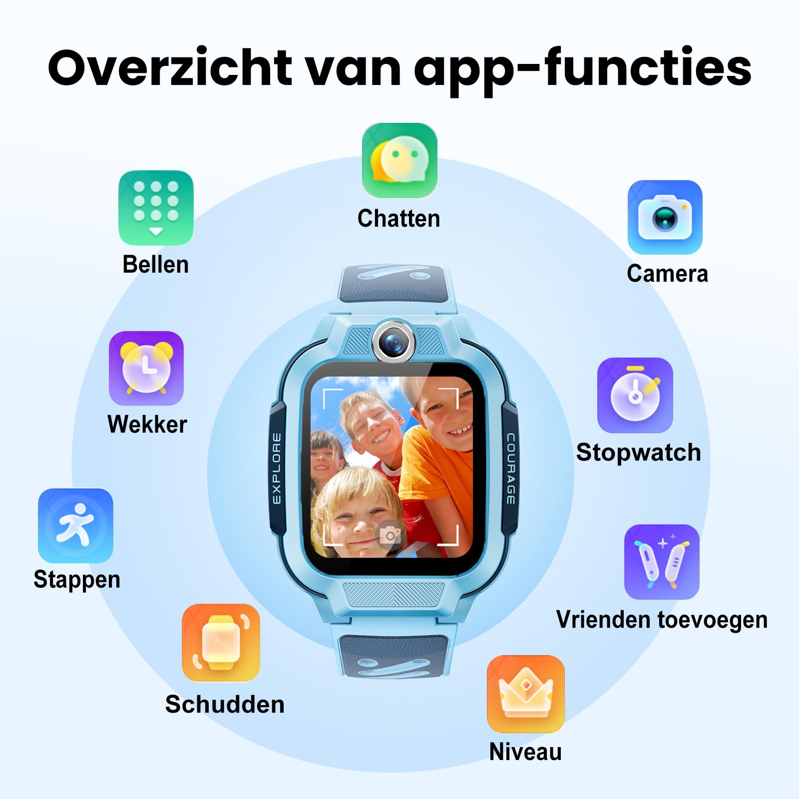 imoo Z3 Smartwatch dla Dzieci, GPS w czasie rzeczywistym, połączenia 4G wideo i głosowe, ekran 1.5″ HD, pamięć 8GB, wodoodporny IP68, tryb szkolny, przycisk SOS, kontrola rodzicielska (Niebieski, Z3)
